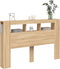 vidaXL - Hoofdbord - met - LED - 160x18,5x103,5 - cm - bewerkt - hout - sonoma - eiken