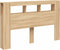 vidaXL - Hoofdbord - met - LED - 160x18,5x103,5 - cm - bewerkt - hout - sonoma - eiken
