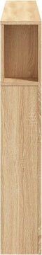 vidaXL - Hoofdbord - met - LED - 160x18,5x103,5 - cm - bewerkt - hout - sonoma - eiken