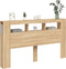 vidaXL - Hoofdbord - met - LED - 180x18,5x103,5 - cm - bewerkt - hout - sonoma - eiken