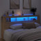 vidaXL - Hoofdbord - met - LED - 220x18,5x103,5 - cm - bewerkt - hout - sonoma - eiken