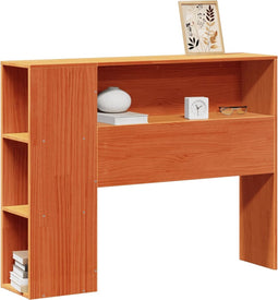 vidaXL - Hoofdbord - met - opbergruimte - 100 - cm - massief - grenenhout - wasbruin