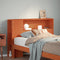 vidaXL - Hoofdbord - met - opbergruimte - 100 - cm - massief - grenenhout - wasbruin