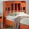vidaXL - Hoofdbord - met - opbergruimte - 100 - cm - massief - grenenhout - wasbruin