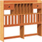 vidaXL - Hoofdbord - met - opbergruimte - 120 - cm - massief - grenenhout - wasbruin