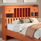 vidaXL - Hoofdbord - met - opbergruimte - 120 - cm - massief - grenenhout - wasbruin