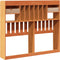 vidaXL - Hoofdbord - met - opbergruimte - 135 - cm - massief - grenenhout - wasbruin