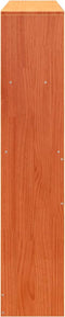 vidaXL - Hoofdbord - met - opbergruimte - 135 - cm - massief - grenenhout - wasbruin