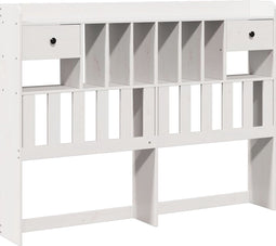 vidaXL - Hoofdbord - met - opbergruimte - 140 - cm - massief - grenenhout - wit