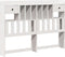 vidaXL - Hoofdbord - met - opbergruimte - 140 - cm - massief - grenenhout - wit