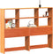 vidaXL - Hoofdbord - met - opbergruimte - 140 - cm - massief - grenenhout - wasbruin