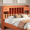 vidaXL - Hoofdbord - met - opbergruimte - 140 - cm - massief - grenenhout - wasbruin