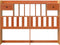 vidaXL - Hoofdbord - met - opbergruimte - 140 - cm - massief - grenenhout - wasbruin