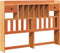 vidaXL - Hoofdbord - met - opbergruimte - 150 - cm - massief - grenenhout - wasbruin