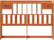 vidaXL - Hoofdbord - met - opbergruimte - 150 - cm - massief - grenenhout - wasbruin