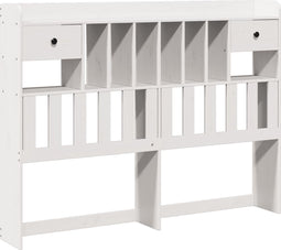 vidaXL - Hoofdbord - met - opbergruimte - 160 - cm - massief - grenenhout - wit