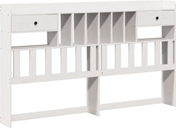 vidaXL - Hoofdbord - met - opbergruimte - 180 - cm - massief - grenenhout - wit