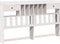vidaXL - Hoofdbord - met - opbergruimte - 180 - cm - massief - grenenhout - wit
