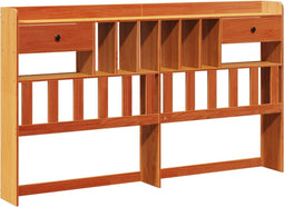 vidaXL - Hoofdbord - met - opbergruimte - 200 - cm - massief - grenenhout - wasbruin
