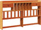 vidaXL - Hoofdbord - met - opbergruimte - 200 - cm - massief - grenenhout - wasbruin