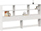 vidaXL - Hoofdbord - met - opbergruimte - 200 - cm - massief - grenenhout - wit