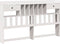 vidaXL - Hoofdbord - met - opbergruimte - 200 - cm - massief - grenenhout - wit