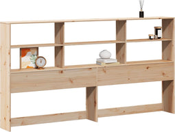 vidaXL - Hoofdbord - met - opbergruimte - 200 - cm - massief - grenenhout