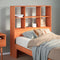 vidaXL - Hoofdbord - met - opbergruimte - 75 - cm - massief - grenenhout - wasbruin