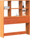 vidaXL - Hoofdbord - met - opbergruimte - 90 - cm - massief - grenenhout - wasbruin