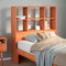 vidaXL - Hoofdbord - met - opbergruimte - 90 - cm - massief - grenenhout - wasbruin
