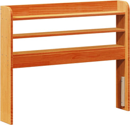 vidaXL - Hoofdbord - met - schappen - 100 - cm - massief - grenenhout - wasbruin