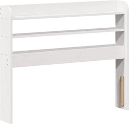 vidaXL - Hoofdbord - met - schappen - 100 - cm - massief - grenenhout - wit