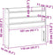 vidaXL - Hoofdbord - met - schappen - 100 - cm - massief - grenenhout