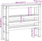 vidaXL - Hoofdbord - met - schappen - 100 - cm - massief - grenenhout