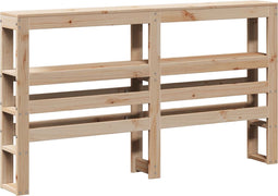 vidaXL - Hoofdbord - met - schappen - 120 - cm - massief - grenenhout