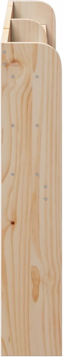 vidaXL - Hoofdbord - met - schappen - 120 - cm - massief - grenenhout
