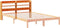 vidaXL - Hoofdbord - met - schappen - 135 - cm - massief - grenenhout - wasbruin