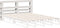 vidaXL - Hoofdbord - met - schappen - 140 - cm - massief - grenenhout - wit
