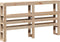 vidaXL - Hoofdbord - met - schappen - 140 - cm - massief - grenenhout