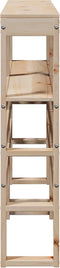 vidaXL - Hoofdbord - met - schappen - 140 - cm - massief - grenenhout