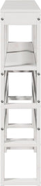 vidaXL - Hoofdbord - met - schappen - 140 - cm - massief - grenenhout - wit