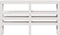 vidaXL - Hoofdbord - met - schappen - 140 - cm - massief - grenenhout - wit