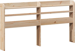 vidaXL - Hoofdbord - met - schappen - 150 - cm - massief - grenenhout