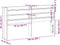 vidaXL - Hoofdbord - met - schappen - 150 - cm - massief - grenenhout