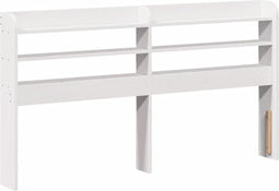 vidaXL - Hoofdbord - met - schappen - 160 - cm - massief - grenenhout - wit
