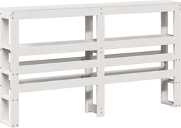 vidaXL - Hoofdbord - met - schappen - 160 - cm - massief - grenenhout - wit
