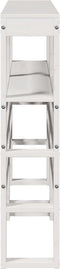 vidaXL - Hoofdbord - met - schappen - 160 - cm - massief - grenenhout - wit