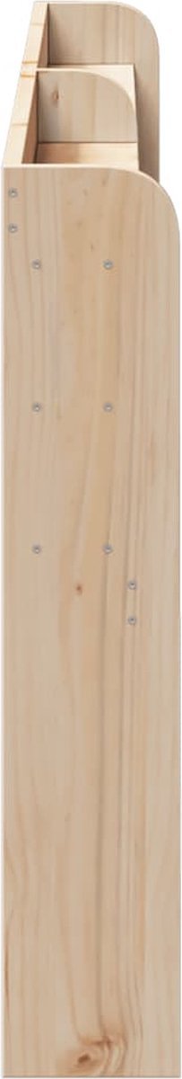 vidaXL - Hoofdbord - met - schappen - 200 - cm - massief - grenenhout