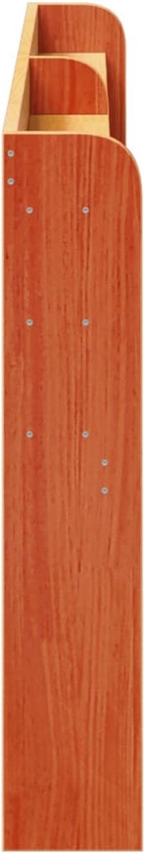 vidaXL - Hoofdbord - met - schappen - 200 - cm - massief - grenenhout - wasbruin