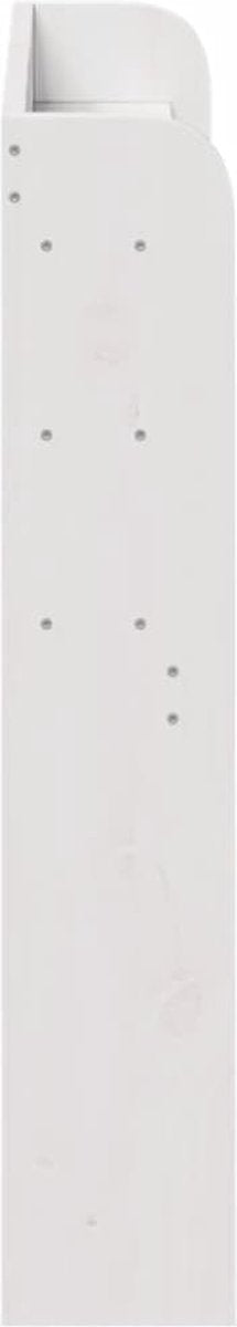 vidaXL - Hoofdbord - met - schappen - 75 - cm - massief - grenenhout - wit
